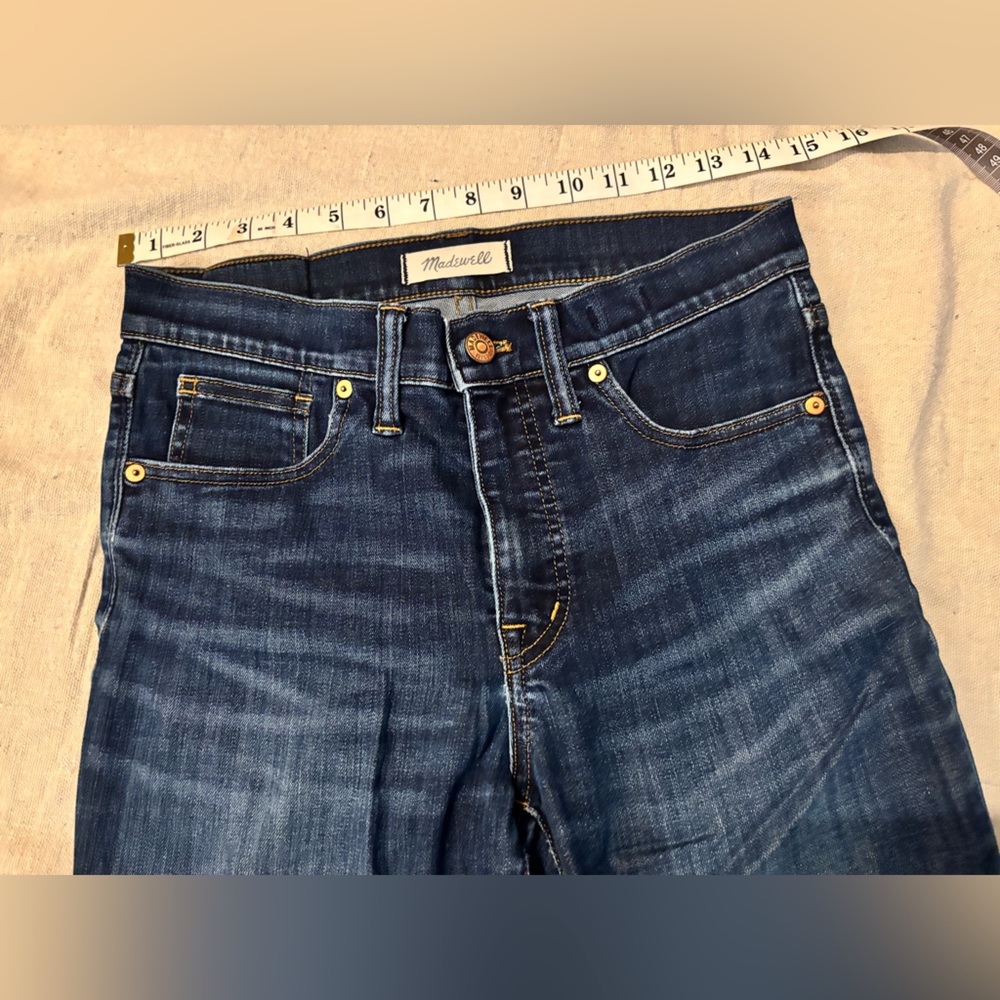 Madewell 9” High Rise Dark Blue Skinny Jeans